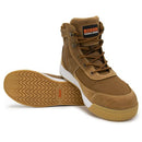 BOOT DUNE LOW CUT ZIP SIDE LACE UP BROWN