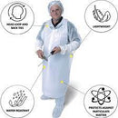 APRON WHITE DISPOSABLE 1400MM LONG