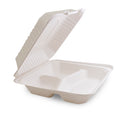 NEW BIO CLAMSHELL 9 X 9 3 COMPARTMENT SUGARCANE