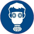 S 100 DIA DECAL RESPIRATOR MUST BE WORN
