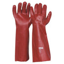 GLOVES 45CM RED PVC