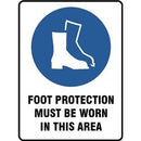 S 300 X 225 POLY FOOT PROTECTION MUST BE WORN