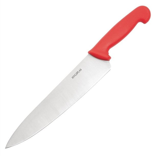 KNIFE COOKS RED HANDLE 250MM