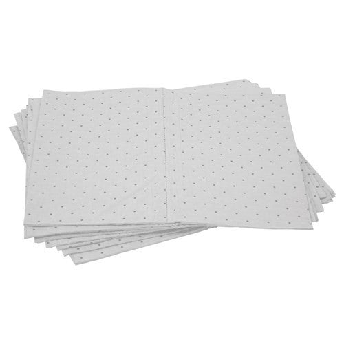 ABSORBENT PAD 300gsm WHITE OIL/FUEL PKT 10