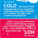 LABELS HOT/COLD 240 PER PACK