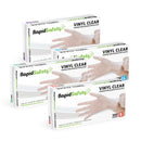GLOVES RAPID VINYL PF CLEAR [Sze:Small]