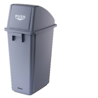 BIN SLIMLINE FLIP 58 LTR GREY