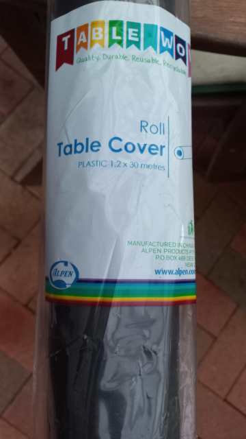 TABLE COVER PLASTIC ROLL 30M [Clr:White]