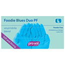 GLOVES VINYL / NITRILE DUO FOODIE BLUE PF RCR
