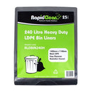BINLINER 240LTR H/DUTY BLACK