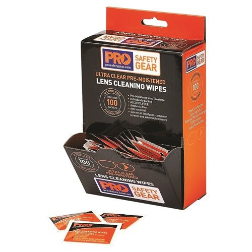 LENS CLEANING WIPES / ALCOHOL FREE / 100