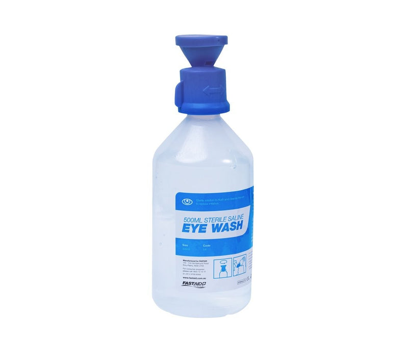 FIRST AID EYE WASH SOLUTION 500ML BOTTLE WITH EYE SHOWER